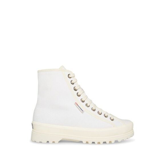 SUPERGA Womens White 2636 Alpina Emrata Round Toe Platform Athletic Sneakers 7.5 - Picture 3 of 4